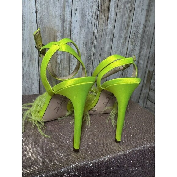Jessica Simpson Lime Green Neon /yellow Neon Pumps High Heels Size 7M - Picture 6 of 9